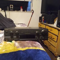 Technics -AvControl Stereo Receiver AmFm And Has Connections In Back For CD Player And Speaker And Phonograph Player and VCR 