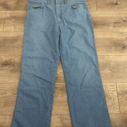 Vintage Wrangler 85498LB Light Blue Denim Jeans - Made in USA - 38 X 30