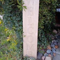 Welcome Wooden Porch Sign 