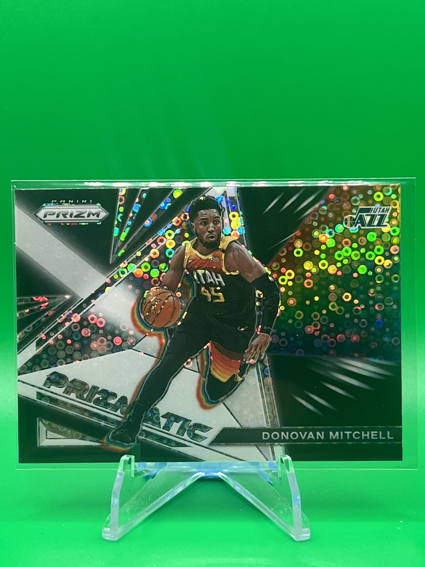 2021-22 Panini Prizm Donovan Mitchell Prismatic Fast Break Disco JAZZ 🏀🔥🔥🔥