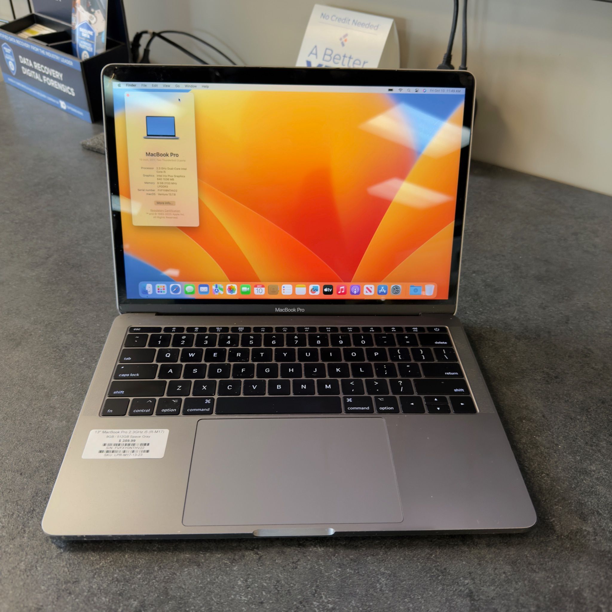 13" MacBook Pro 2.3GHz i5 (R-M17) | 8GB RAM | 512GB SSD | Space Gray