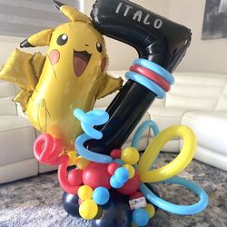 Balloons Bouquet - Happy Birthday - Pokemon 