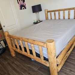 Queen Size Log Bed Frame
