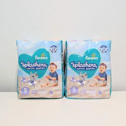 Pampers Splashers Disposable Swim Pants, Size S, 20ct