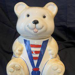 Vintage Weiss Teddy Bear Sailor Cookie Jar 