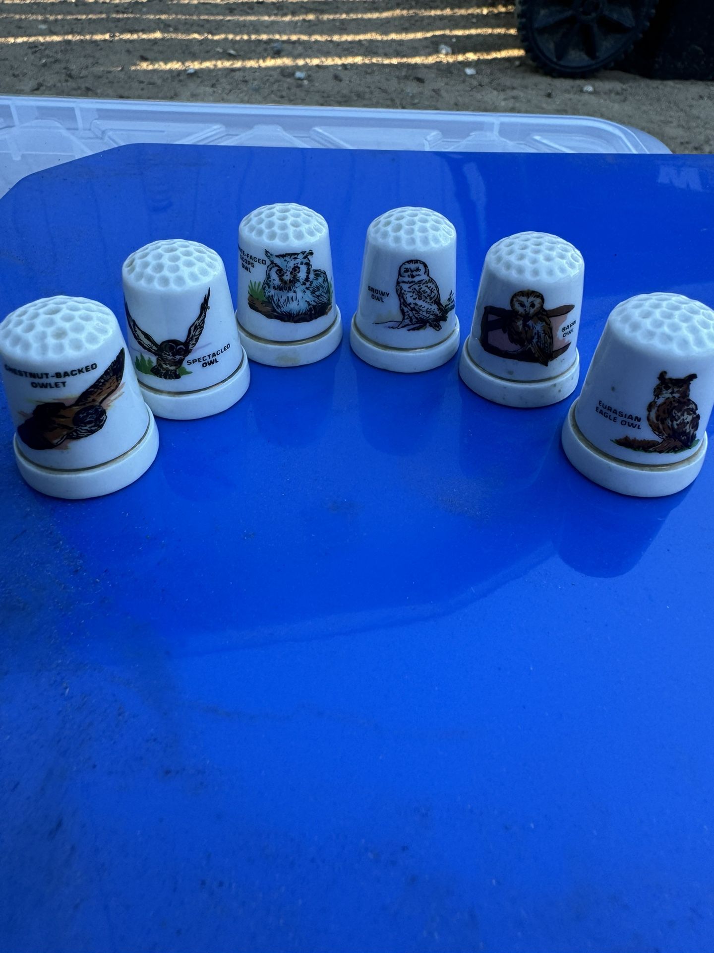 Owl Porcelain Thimbles