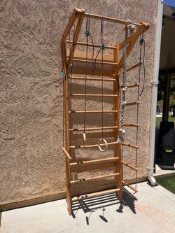 Swedish ladder indoor climbing gym for kids