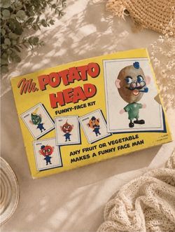 Vintage 50s 1952 Mr potato head funny face kit party cute collectible toy