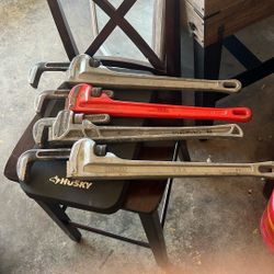 Aluminum and steel 24 inch pipe wrenches
