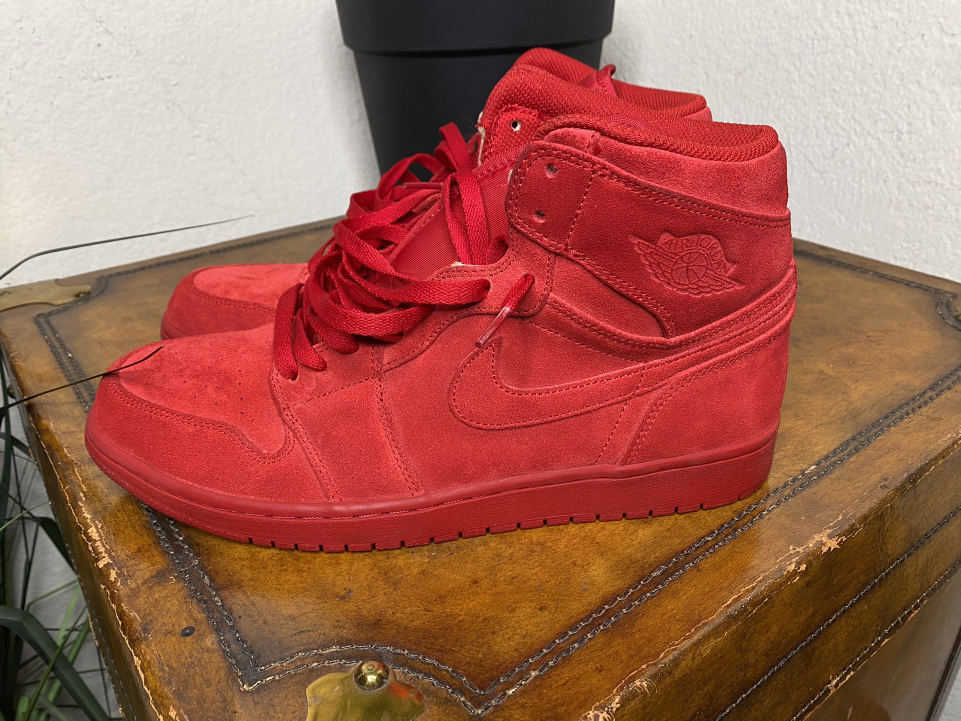 Red  Suede Jordan 1 Size 12