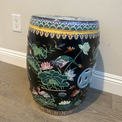 Chinese Famille Rose porcelain garden stool