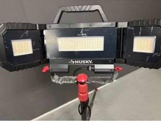 New Husky Fog Lights Outdoor Door Light W/Stand Red Heavy Duty New No Box