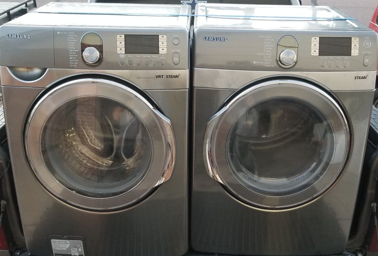 27 inch Samsung VRT Front Load Washer (3.9 cu. ft.) and matching GAS Dryer (7.4 cu. Ft.) -Work GreaT