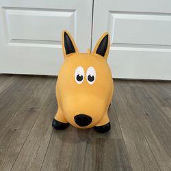 Farm Hoppers Inflatable Bouncing Yellow Dog