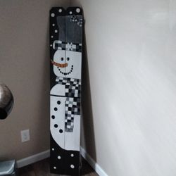 Snowman Hand Painted Porch Sign