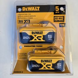 Dewalt 20v Batteries 5.0 XR Brand New Price For Both