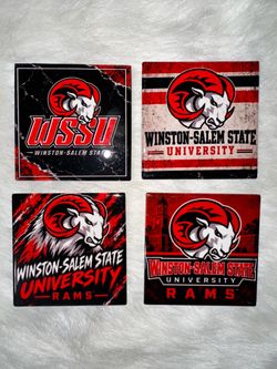 Custom WSSU drink Coasters Set