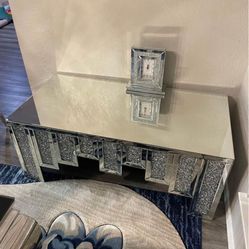 Mirror, Coffee Table, And End Tables 