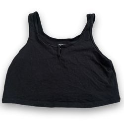 Black Cropped Tank Top