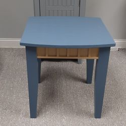 Refinished Blue End Table