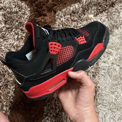 Air Jordan 4s Retro Red And Black