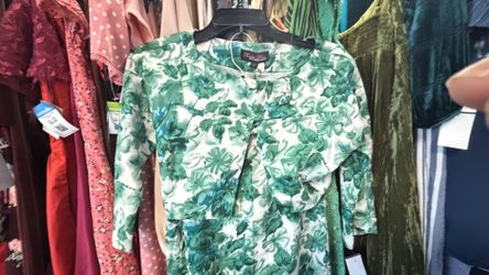 NWT Trashy Diva Green White Floral Bolero Crop Jacket and Skirt Size XS 