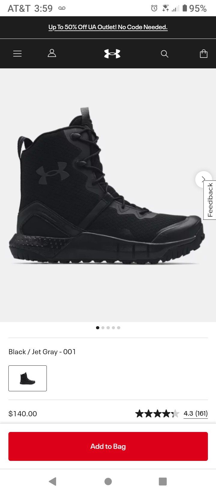Men's UA Micro G® Valsetz Zip Tactical Boots