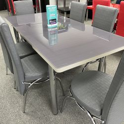 Dining Table With 6 Chairs - Delivery And Financing Available 