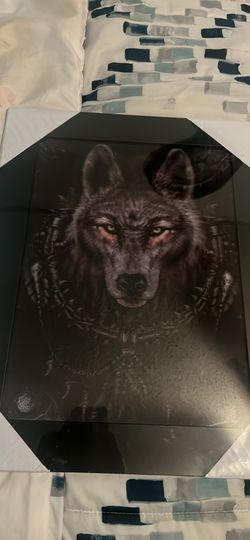 Tribal Wolf 3D Poster