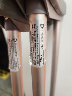 Premier Pro Adjustable Aluminum Crutches – Pair –  #7703 – Lightweight & Durable