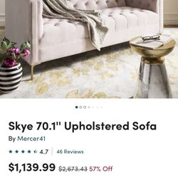 Upholstered Velvet Sofa