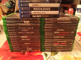 Xbox One and PS4 Games 10$ -15$ Each
