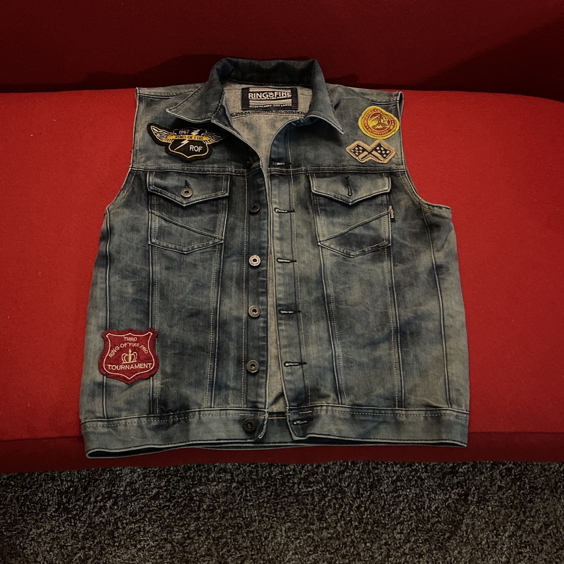 Custom Ring Of Fire Denim Jackets