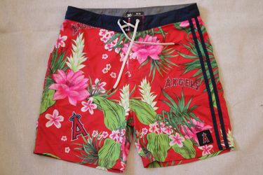Hurley x '47 Los Angeles Angels MLB Phantom Floral Board Shorts Swim Trunks 30