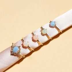 5pc Rhinestone Ring Set