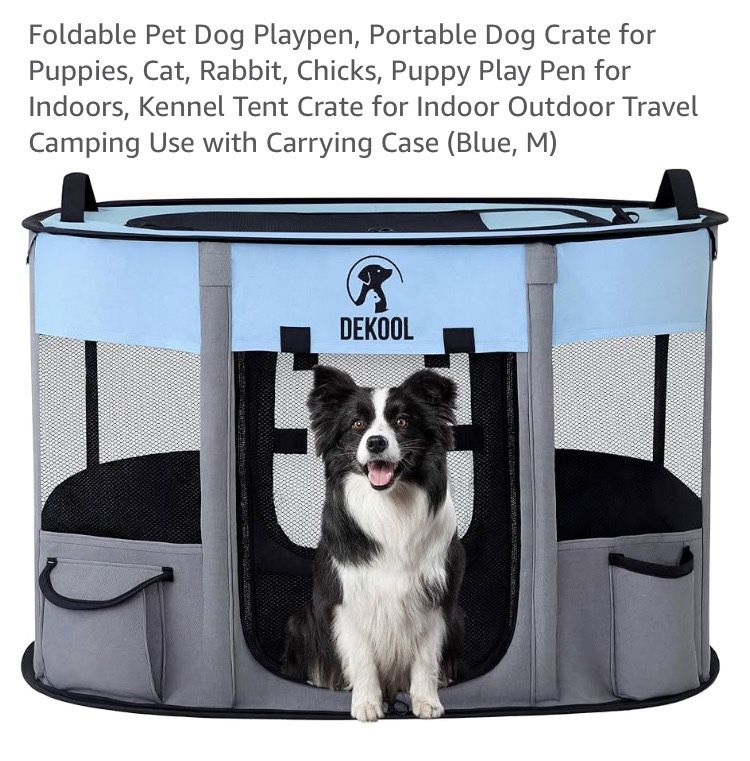 Foldable Pet Playpen. (31”x 23” x 21”)