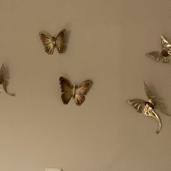 Brass Butterfly Wall Art 