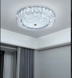 11.8" Modern Mini Crystal Chandelier Dimmable LED