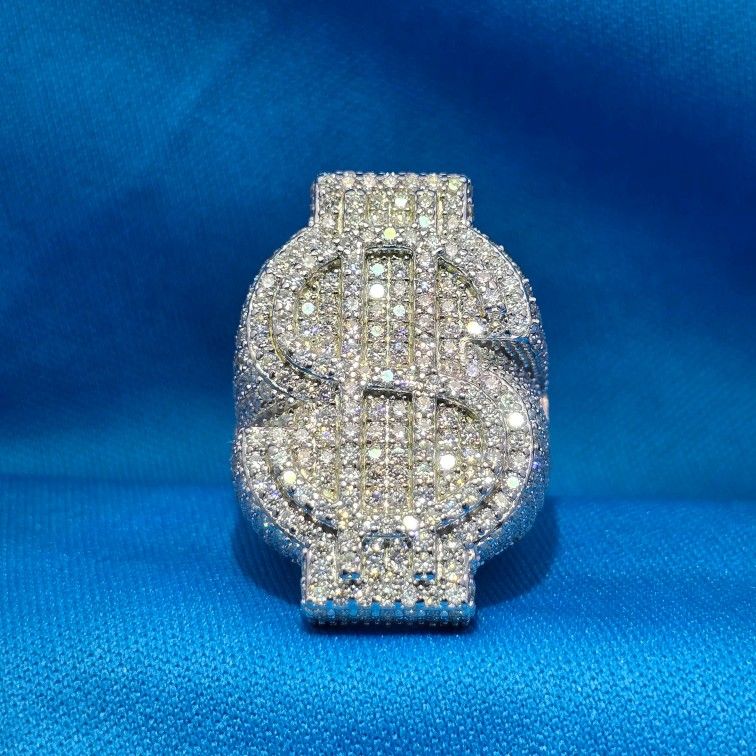 Silver Moissanite $ Ring
