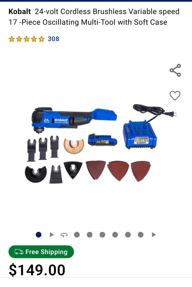 Kobalt Multitool W Battery And Charger