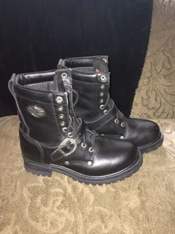 Harley Davidson Leather Motorcycle Boots Sz. 7 1/2