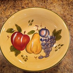 Gibson Handpainted Fruit Bowl