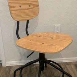 IKEA Pine Wood Swivel Chair (Height Adjustable, Single) 