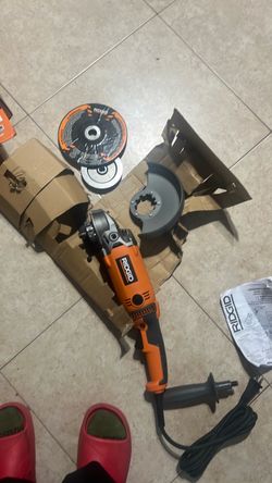 RIDGID Angle Grinder with Accessories