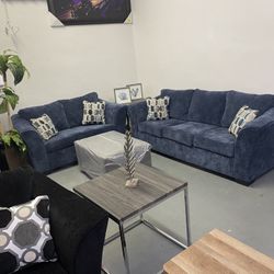 Blue Sofa And Love Seat ‼️financing Available ‼️