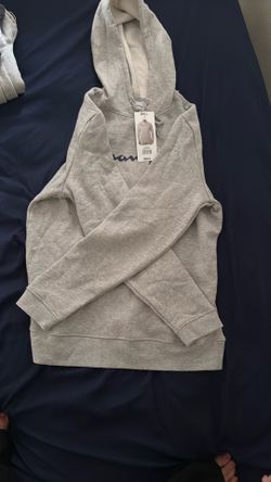 gray champion hoodie (SMALL)