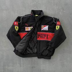 Black Ferrari Jacket New With Tags Available All Sizes Racing Jacket Unisex