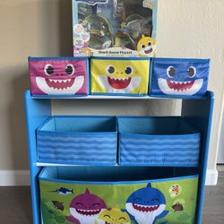 Baby Shark Toy Organizer Storage Shelves and Playset
