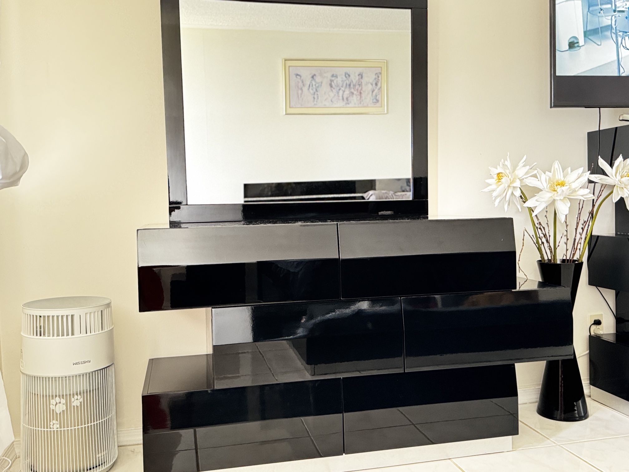 Dresser with a Mirror