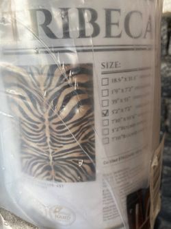Ribeca Zebra Print Area Rug 5'2" x 7'2"